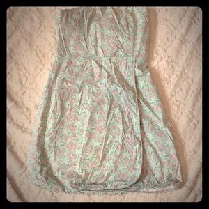 Strapless green and pink starfish Vineyard Vines